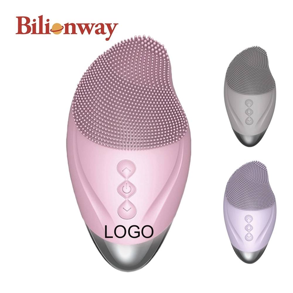 Customized logo Deep Cleansing Waterproof Facial Beauty Device Electric Silicone Face Clean Brush